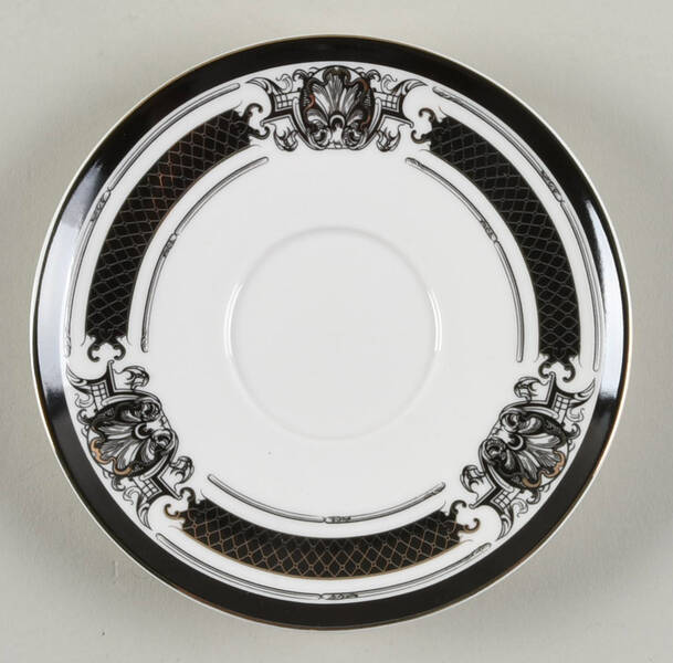 Lattice Skull with Crown Saucer