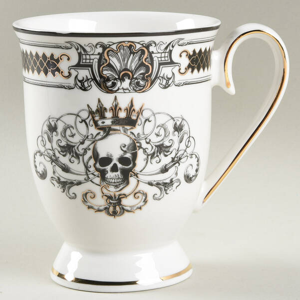 Lattice Skull with Crown Mug