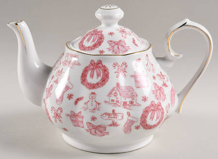 Pink Bow Teapot & Lid