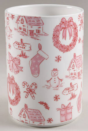 Pink Bow Large Canister No Lid