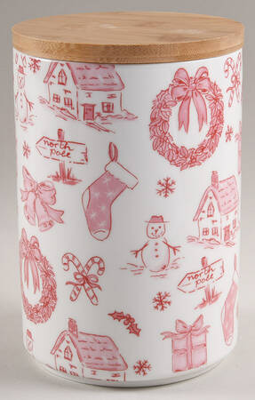 Pink Bow Large Canister & Lid