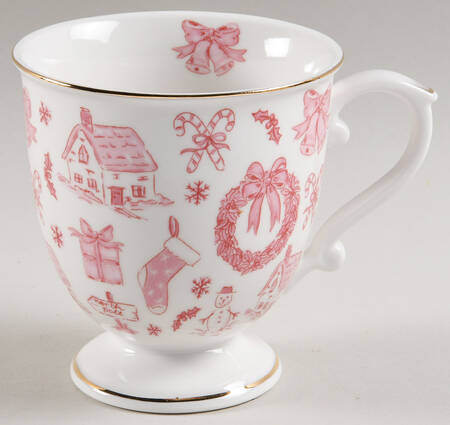 Pink Bow Footed Mug