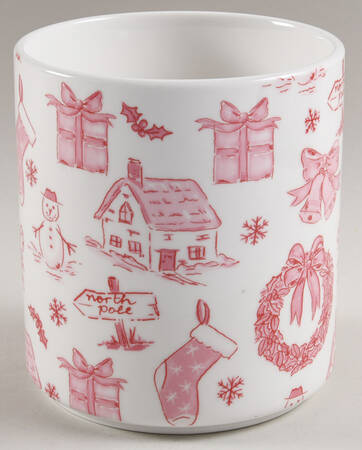 Pink Bow 5" Canister No Lid