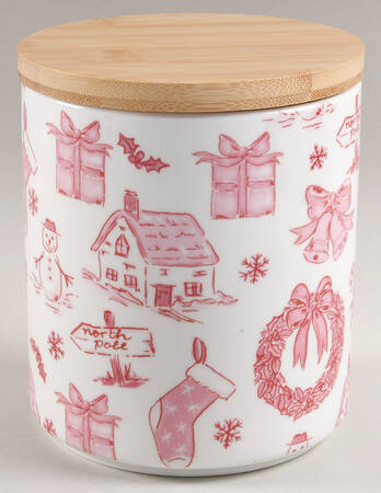 Pink Bow 5" Canister & Lid