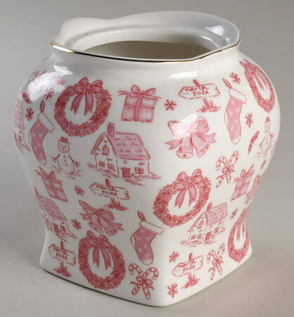 Pink Bow 6" Storage Jar No Lid