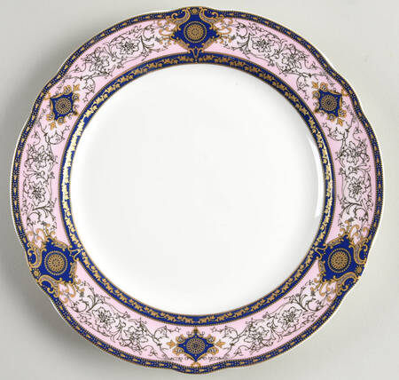 Pink Blue Diamond Salad Plate