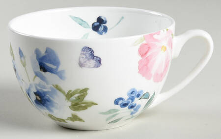 Blue Pink Indigo Flat Cup