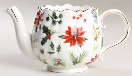 Poinsettia Teapot No Lid