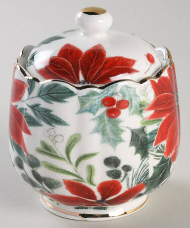 Poinsettia Sugar Bowl & Lid