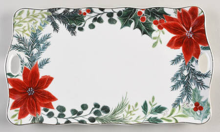 Poinsettia 15" Rectangular Serving Platter