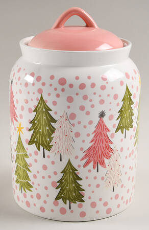 Tri-Color Tree Large Canister & Lid