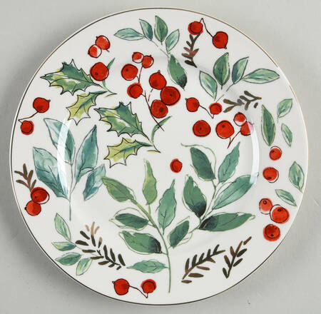 Gold Greeny Salad Plate