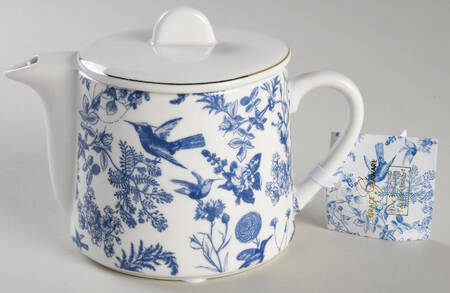 Blue White Bird Individual Teapot & Lid