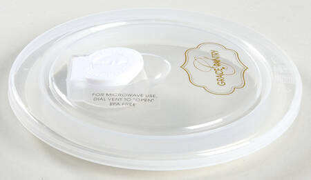Blue White Bird Plastic Lid for 5" Ceramic Storage Bowl