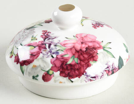 Burgundy Rose Lid for Teapot