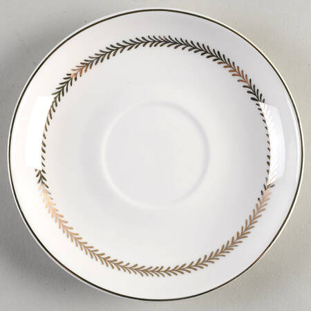 White Gold Laurel Saucer