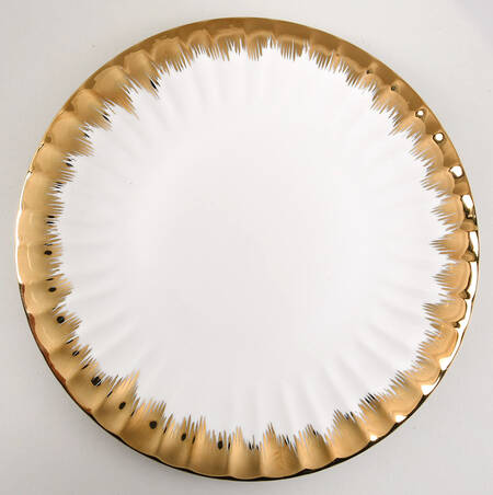 Gold Brush Salad Plate