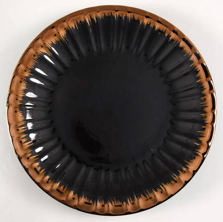 Gold Brush Dinner Plate