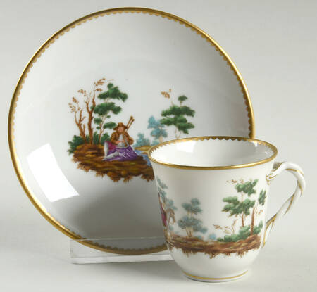 GIN401 Flat Demitasse Cup & Saucer Set
