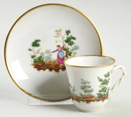 GIN401 Flat Demitasse Cup & Saucer Set