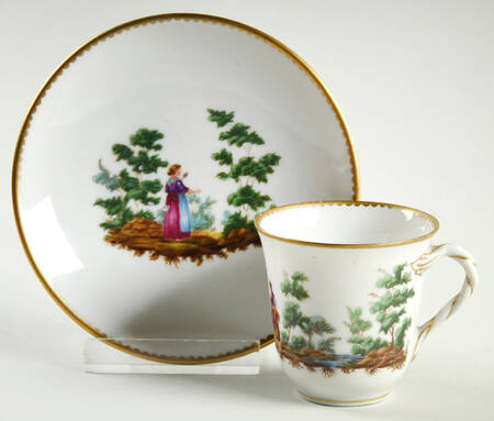 GIN401 Flat Demitasse Cup & Saucer Set