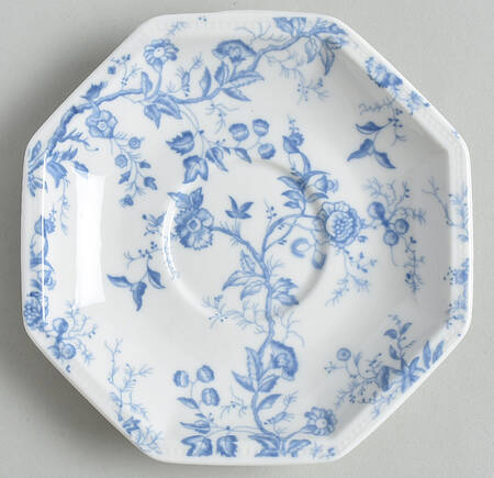 Octagon Blue Rose Saucer