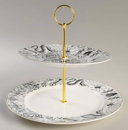 Poison 2 Tiered Serving Tray (Dinner & Salad Plate)