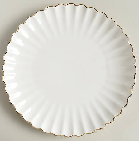 White Gold Shell Salad Plate