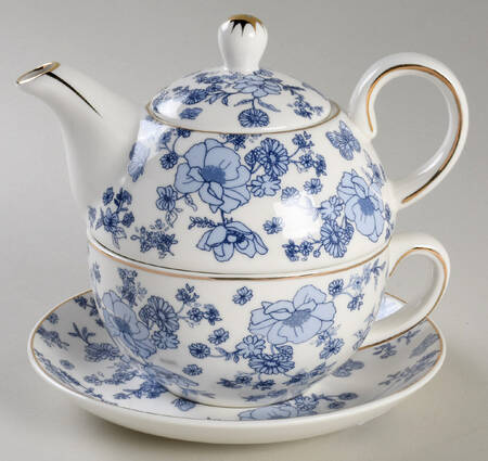 Katie Individual Teapot & Lid with Cup & Saucer