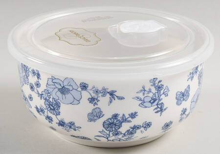Katie 16 Oz Round Plastic Microwave Bowl w/Vent Lid