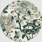 Pivoines Vertes Dessert/Pie Plate
