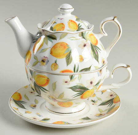 Kristy Lemon Tea for One (Stacking Teapot w/Cup & Saucer)