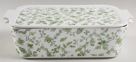 Greeny Garden Rectangular Baker & Lid