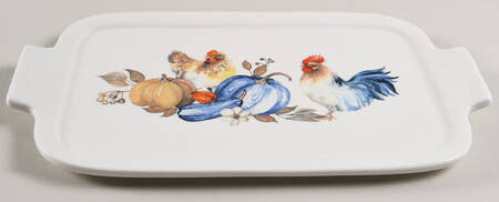 Blue Pumpkin Rooster Lid for Rectangular Baker
