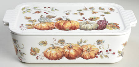 Pumpkin Trio Rectangular Baker & Lid