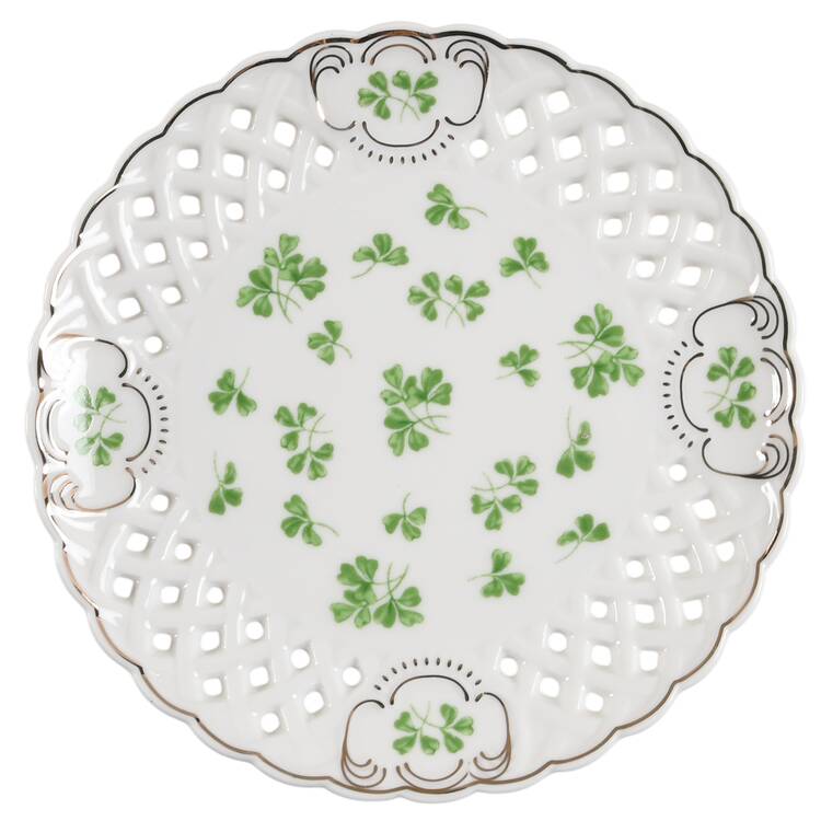 Shamrock Pierced Edge Salad Plate