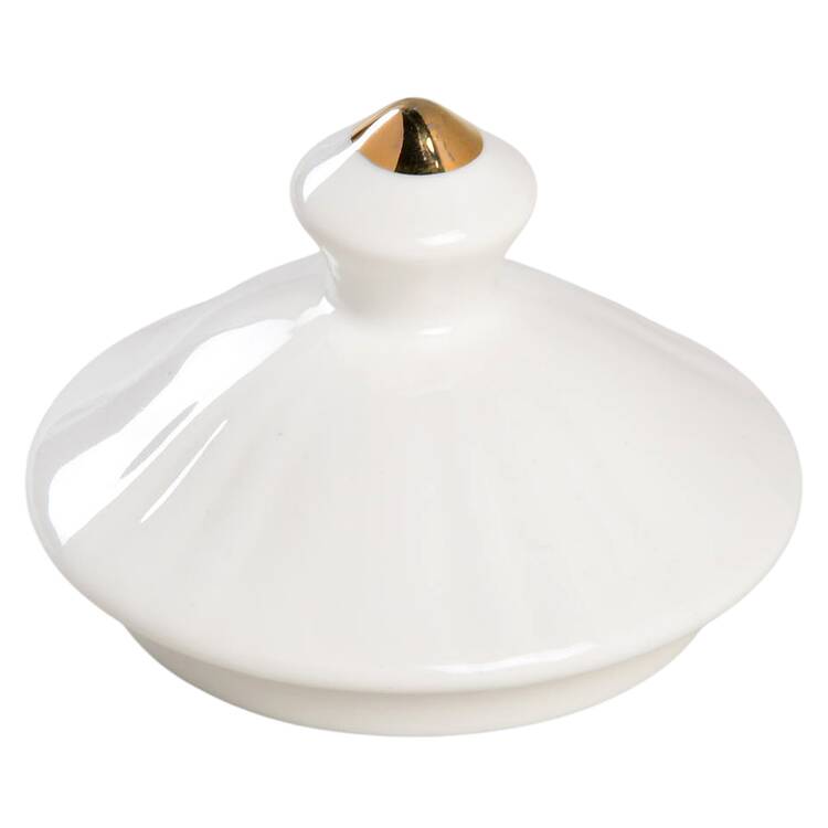 White Gold Vintage Lid for Sugar Bowl
