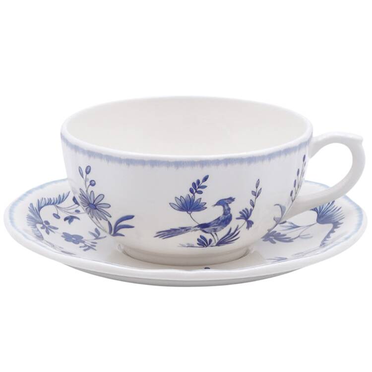 Paradis Bleu Breakfast Cup & Saucer Set