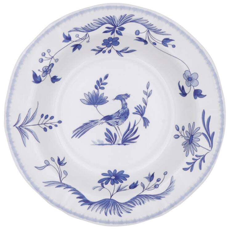 Paradis Bleu Large Rim Soup Bowl
