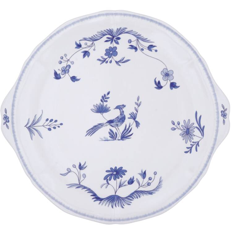 Paradis Bleu Handled Cake Plate
