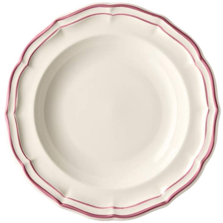 Filets Bordeaux (Burgundy) Large Rim Soup Bowl