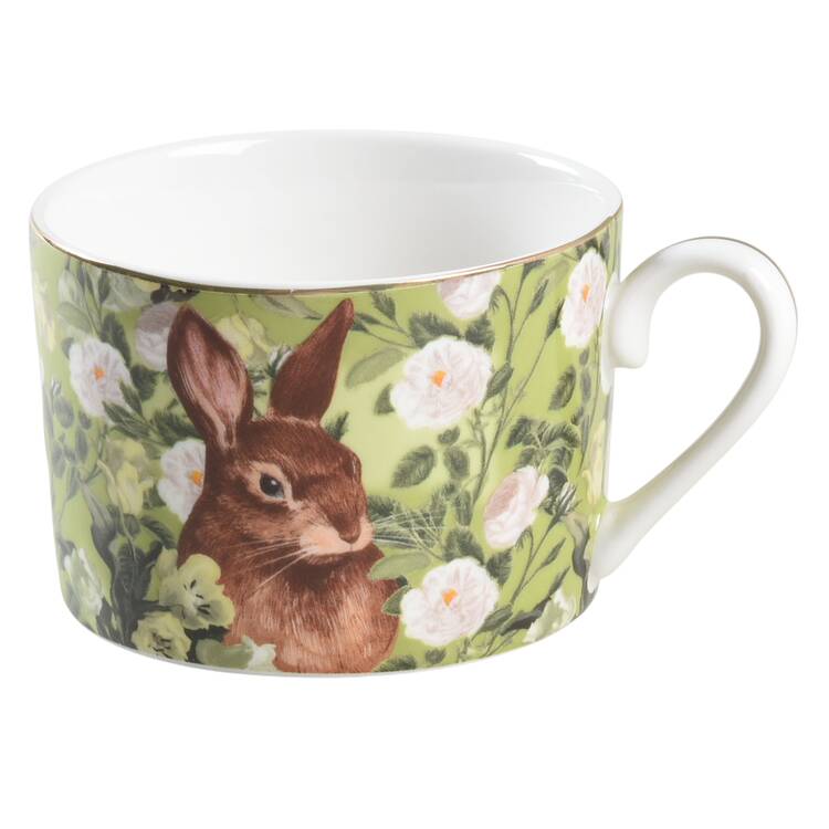 Bunny Green Bloom Flat Cup