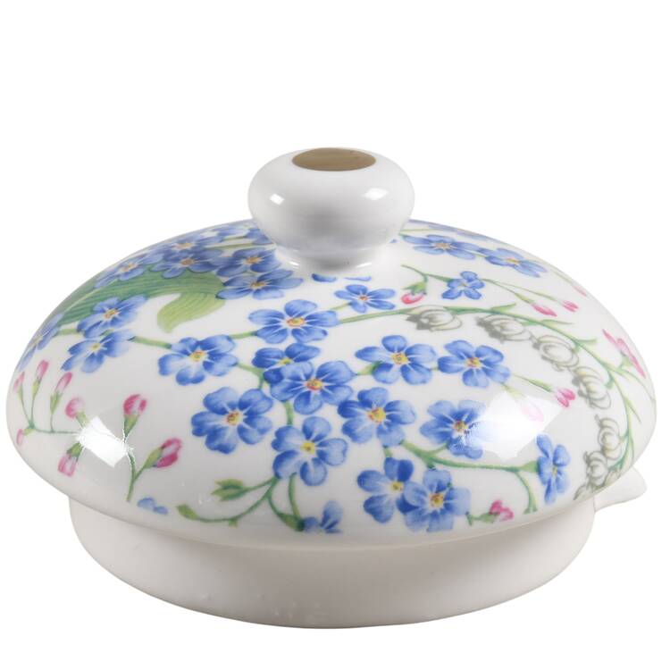Blue Lily of the Valley Lid for Teapot