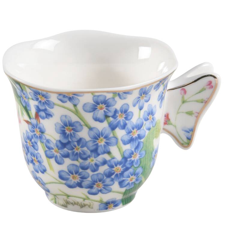 Blue Lily of the Valley Espresso Cup