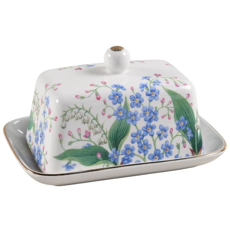 Blue Lily of the Valley 1/4 Lb Covered Butter