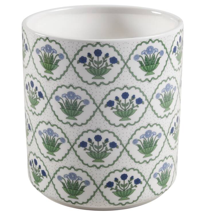 Blue-Green Block Medium Canister No Lid