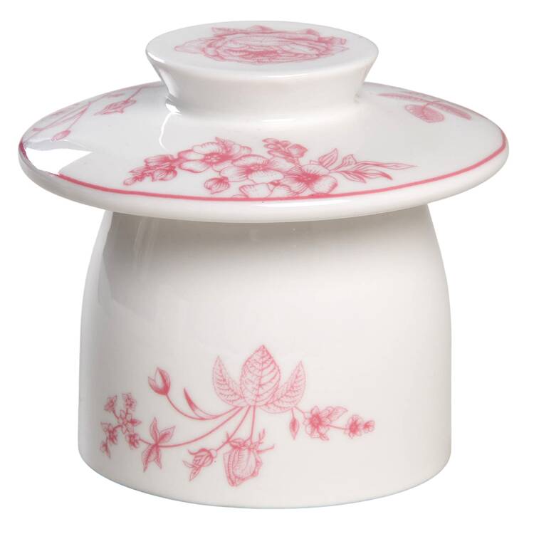 Rose Vine Pink Lid for Butter Crock