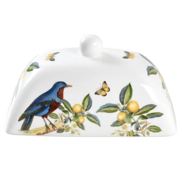Bluebird Postcard Lemon Lid for 1/4 Lb Butter