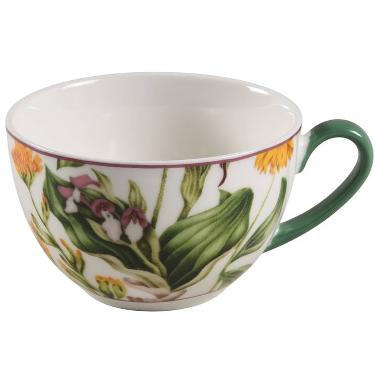 Butterfly Green Leaves Flat Cup