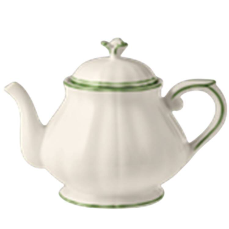 Filet Fougere (Fern Green) Teapot & Lid